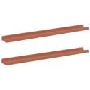  Vegghylle med hylle 2 pcs Rød 80 x 9 x 3 cm Konstruert tre