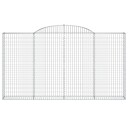 vidaXL Gabionkurv buet 300x30x160/180 cm galvanisert jern