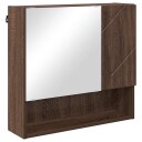  Speilskap Veggmontert brun eik 59 x 17 x 55 cm Konstruert tre