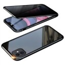 iPhone 11 Magnetisk Deksel med Personvernherdet Glass Svart