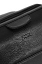 Nord Leather kompakt liten skinn toalettmappe med bøyleåpning Svart