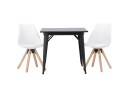 Venture Home Spisegruppe Tudera 80 cm Rektangulær med 2 Zeno Stoler   Svart