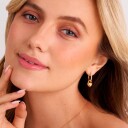 Sif Jakobs Julia Creolo Øredobber 18 kt. Gullforgylt sølv SJ E2612 CZ YG Dame 925 Sterling Silver