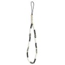 Guess Anheng Gustbckh Phone Strap Svart Og Hvit / Svart-Hvit Heishi Beads