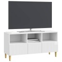  TV skap Høgglans hvit 102 x 34,5 x 50 cm Konstruert tre