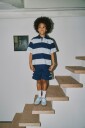 Hummel Hmljr Loose Striped Polo S/S Bee Navy 146/152