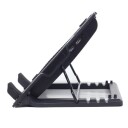 Justerbar laptop kjøler med LED lys og ekstra USB port