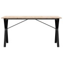 Spisebord Y-ramme 140x80x75 cm heltre furu og støpejern 3282720