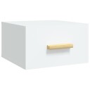 vidaXL Veggmontert nattbord hvit 35x35x20 cm