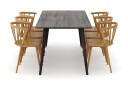 Tyrö Spisegruppe med 6 Tyrö Armstoler   Smoked Oak/Oak