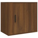 vidaXL Veggmontert nattbord brun eik 50x30x47 cm
