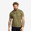 Revolutionrace Mission Logo Slim Fit T shirt Herre Burnt Olive XS Herre Overdeler T skjorter