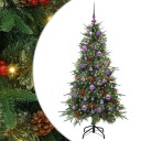  Kunstig sammensatt juletre med 150 LED grønn 150 cm PE og PVC