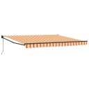 Automatisk Uttrekkbar Markise Gul og Orange 400x300 cm