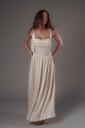 Murlongcres. Elsa Maxi Dress Ivory Satin