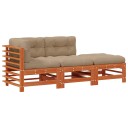 vidaXL Hage lounge sett 3 stk. Voksbrun Heltre furu