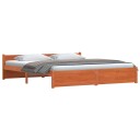  Sengestamme med hodegjerde Voksbrun 180 x 200 cm Heltre furu