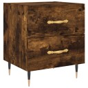 vidaXL Nattbord røkt eik 40x35x47,5 cm konstruert tre