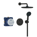 Grohe Precision Thermostat Dusjpakke For innbygning 2 uttak Sort Matt