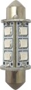 1852 LED lanternepære festoon 42 mm grønn 2-pk