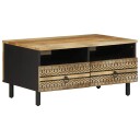  Salongbord svart 80x54x40 cm grovt heltre mangotre 8721158496409