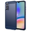 Samsung Galaxy A05s Børstet TPU Deksel Karbonfiber Blå