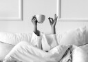 Kaffe i Sengen Svart&Hvit Plakat Plakat / 30x40cm