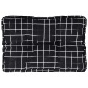 vidaXL Pallepute svart rutemønster 60x40x12 cm stoff