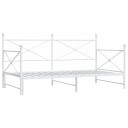  Dagseng med trille uten madrass hvit 100x190 cm stål 8721158660640