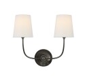 Vendome vägglampa dubbel brons