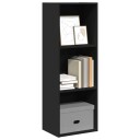 Bokhylle svart 40x30x114 cm konstruert tre