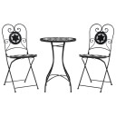  Bistrobord med mosaikk svart og hvit jern og keramikk 3216354