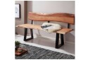 Spisestuebenk Wohnling Heltre tre kant med metallben landstil Med ryggstøtte 160 cm   Med ryggstøtte 160 cm