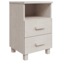 vidaXL Nattbord HAMAR hvit 40x35x62 cm heltre furu