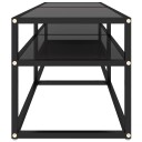 vidaXL TV-benk svart 140x40x40,5 cm herdet glass