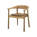 Cane line Majestic stol m/armlen sittepute Umber brown Rise