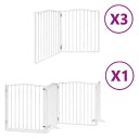Vidaxl Hundeport Sammenleggbar 10 Paneler Hvit 800 cm Poppeltre