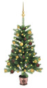 vidaXL Kunstig juletre med LED og kulesett 90 cm grønn