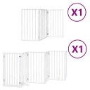 Vidaxl Hundeport Sammenleggbar 9 Paneler Hvit 450 cm Poppeltre