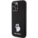 Karl Lagerfeld Choupette Silikonetui for iPhone 15 Pro Max 6,7" Svart