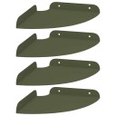 vidaXL Flytende hylle med hylle 4 pcs Olivengrønn 18 x 18 x 2 cm