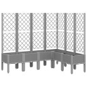 Plantekasse med espalier lysegrå 160x120x142 cm PP