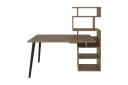 Skrivebord Zakkum 55x146,4x133 cm med oppbevaring   Brun