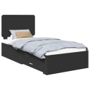  Sengestamme med hodegjerde Svart 75 x 190 cm Konstruert tre