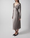 By Malina Maxikjole Carolina Flared Sleeve Satin Grå