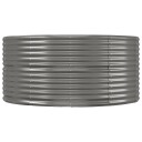 vidaXL Plantekasse grå 212x140x68 cm pulverlakkert stål