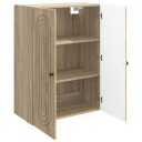 vidaXL Vegghengt skap Sonoma eik 66 x 34,5 x 90 cm Konstruert tre