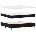  Box Spring Seng med MadrasSvart 200x200 cm i Stoff