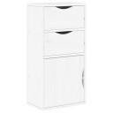 Sideskap med skuffer ODDA hvit 40x24x79 cm heltre furu