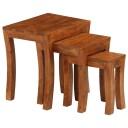  Stablebordsett 3 deler heltre akasie 50x35x50 cm brun 8718475603252